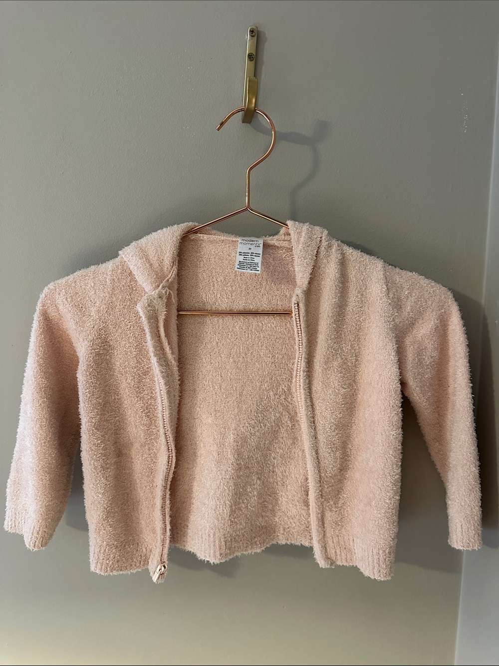Cozy Pink Plush Zip Hoodie for Kids